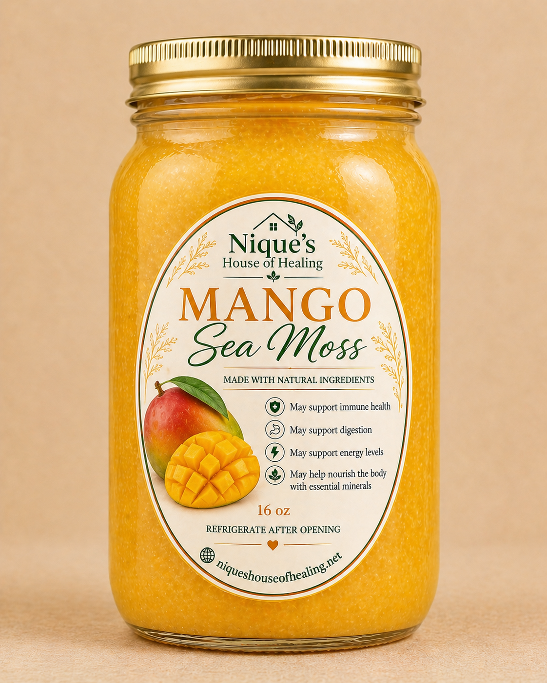 Mango infused sea moss gel