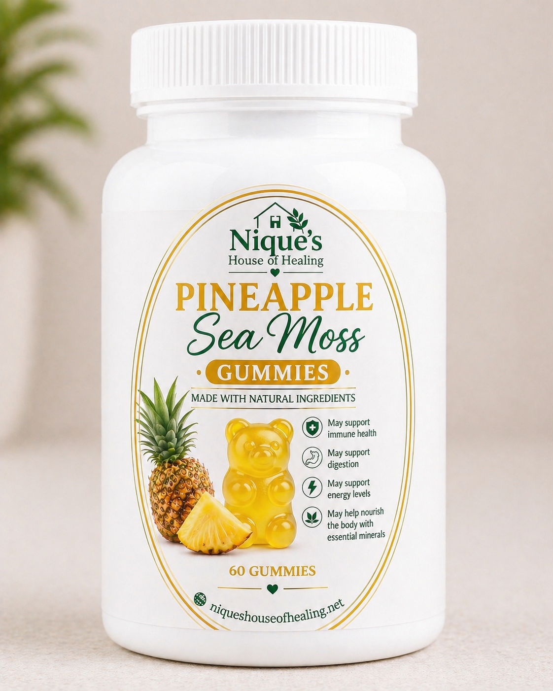 Pineapple sea moss gummies