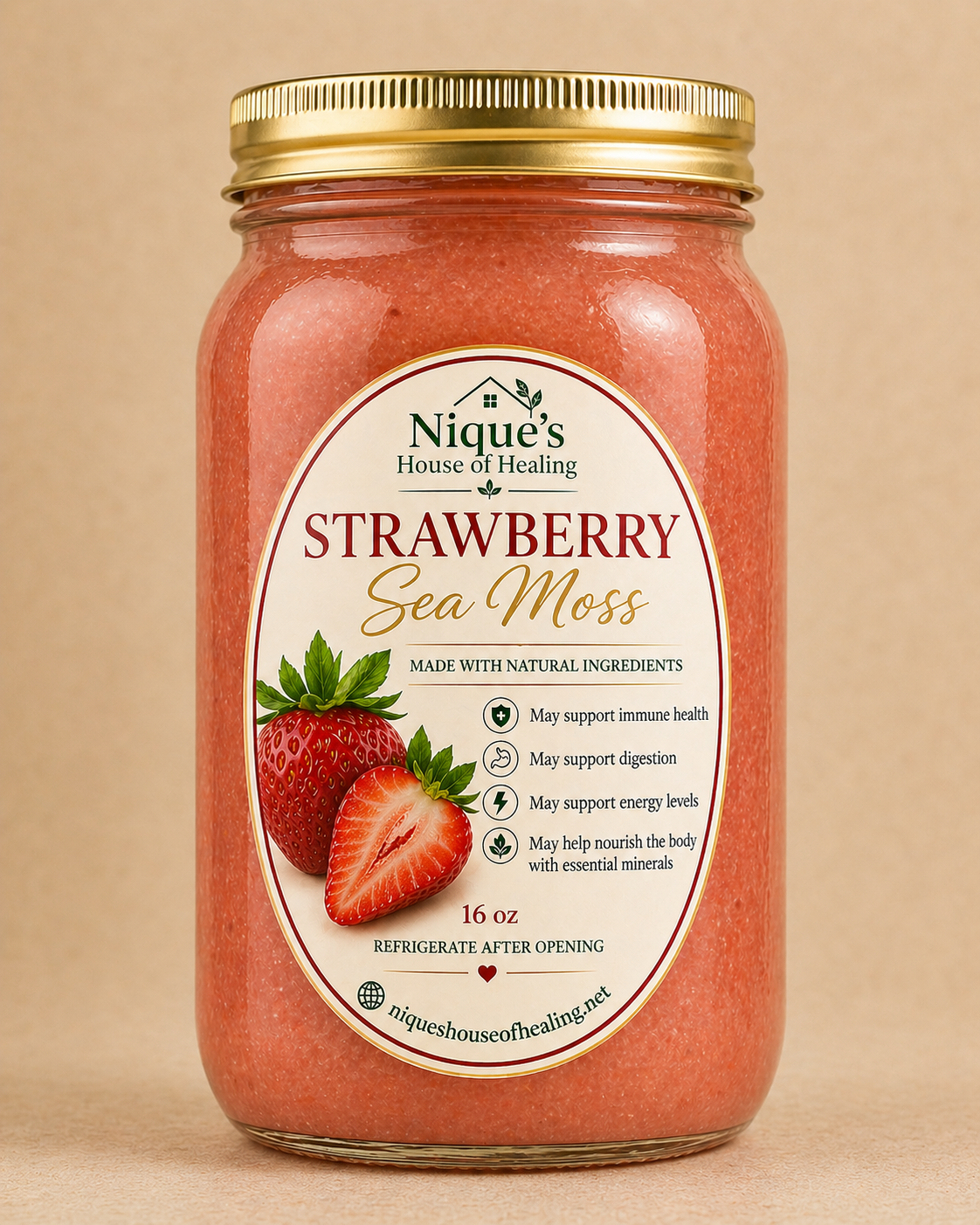 Strawberry sea moss gel