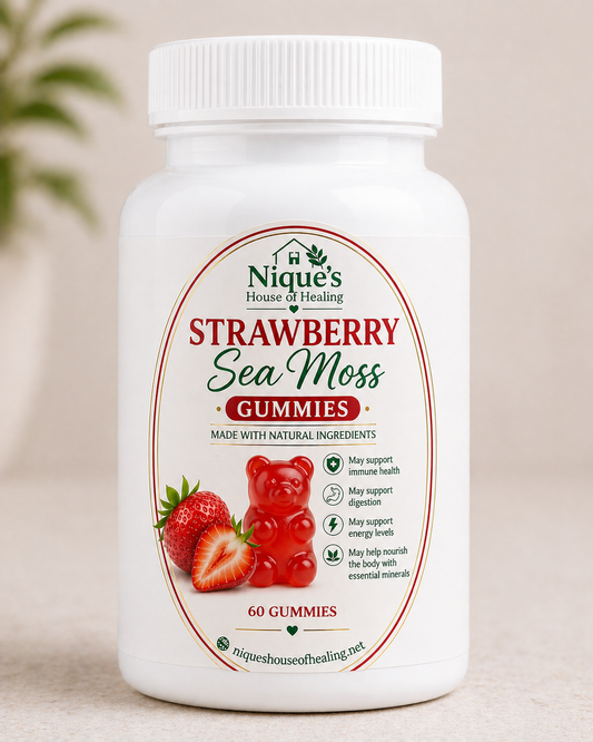 Strawberry sea moss gummies